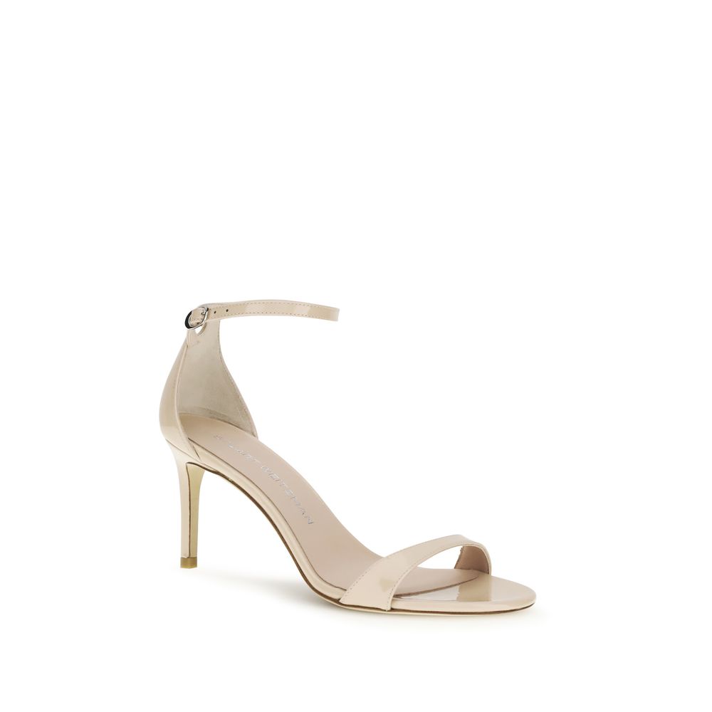 Stuart Weitzman Multicolor Calf Leather Bos Taurus Stiletto Heel Sandals