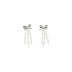 Self-Portrait White Brass Earrings