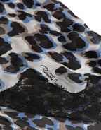 Roberto Cavalli Multicolor Leopard Babydoll Chemise Underwear