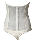 Elisabetta Franchi Off White Strapless One Piece Swimsuit Swimwear