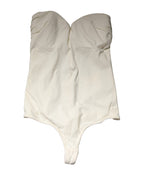 Elisabetta Franchi Off White Strapless One Piece Swimsuit Swimwear