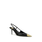Saint Laurent Black Calf Leather Bos Taurus High Heel Pumps