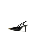 Saint Laurent Black Calf Leather Bos Taurus High Heel Pumps