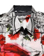 Dolce & Gabbana Multicolor Floral Bull Collared Men Dress Shirt