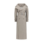 Max Mara Gray Cotton Trench Coat