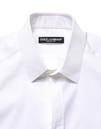 Dolce & Gabbana White Cotton Short Sleeves Button Down Shirt