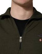 Aeronautica Militare MilitaryGreen HalfZip Sweatshirt Sweater