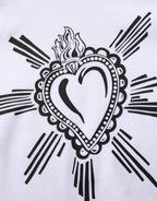 Dolce & Gabbana White Sacred Heart Hooded Sweatshirt Sweater