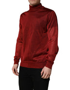 Dolce & Gabbana Red Long Sleeve TurtleNeck Pullover Sweater