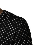 Dolce & Gabbana Black Polka Dot Crew Neck Pullover Sweater