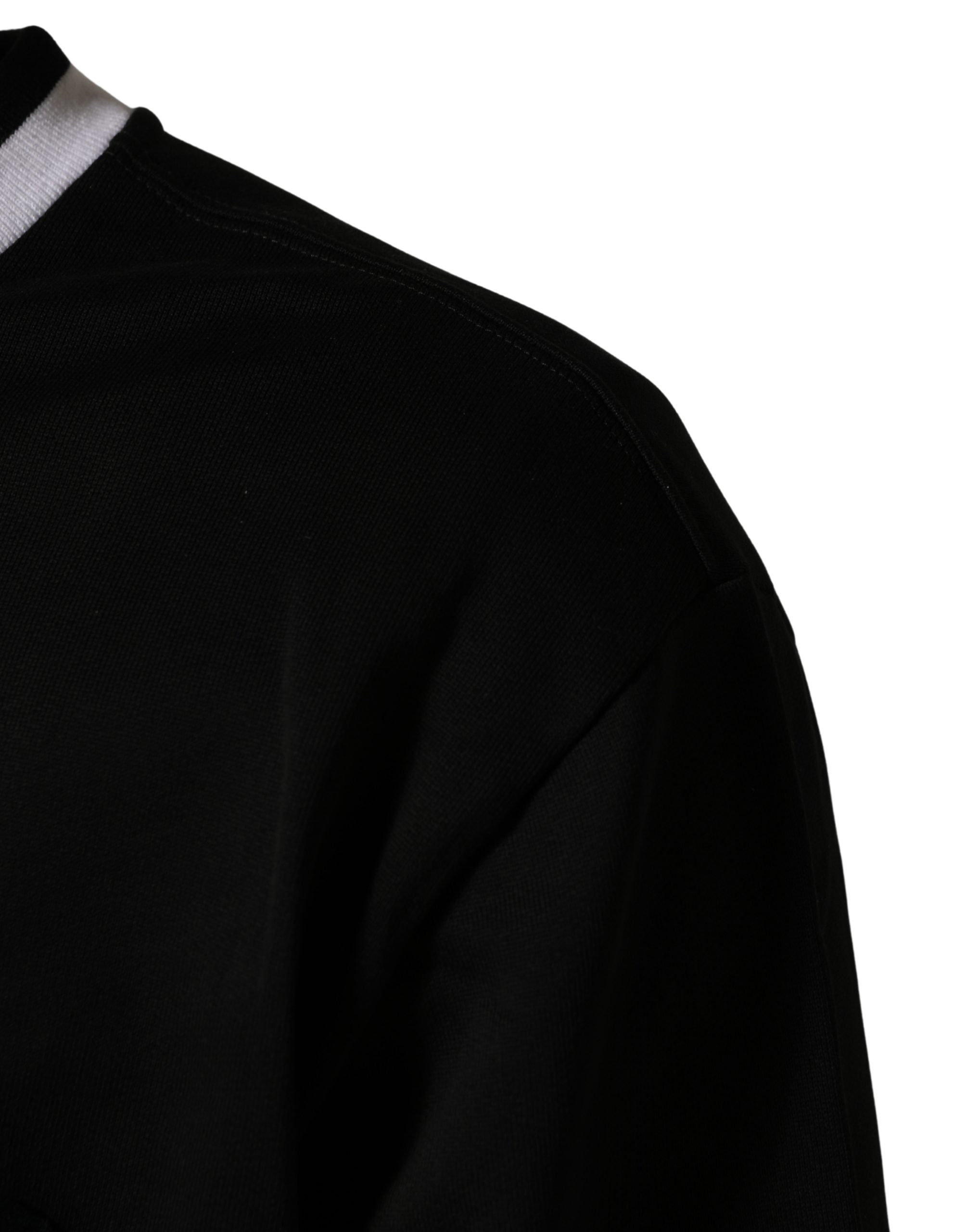 Dolce & Gabbana Black DGLogo Print Cotton Sweatshirt Sweater