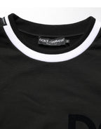 Dolce & Gabbana Black DGLogo Print Cotton Sweatshirt Sweater