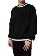Dolce & Gabbana Black DGLogo Print Cotton Sweatshirt Sweater