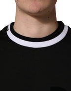 Dolce & Gabbana Black DGLogo Print Cotton Sweatshirt Sweater
