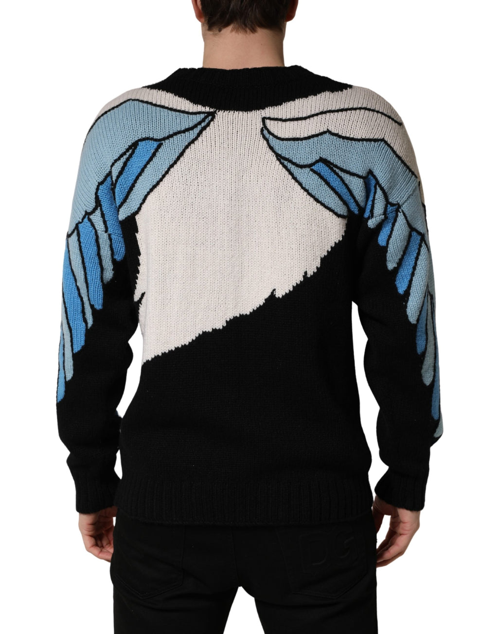 Dolce & Gabbana Black Duck Cashmere CrewNeck Pullover Sweater