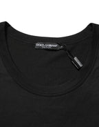 Dolce & Gabbana Black Cotton Sleeveless Men Tank Top T-shirt