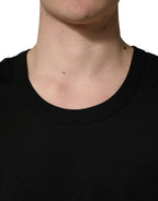 Dolce & Gabbana Black Cotton Sleeveless Men Tank Top T-shirt