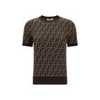 Fendi Brown Cotton T-Shirt