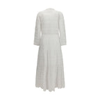 Marant Etoile White Cotton Casual Dress