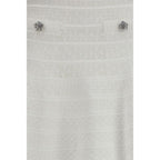 Self-Portrait White Viscose Mini Skirt