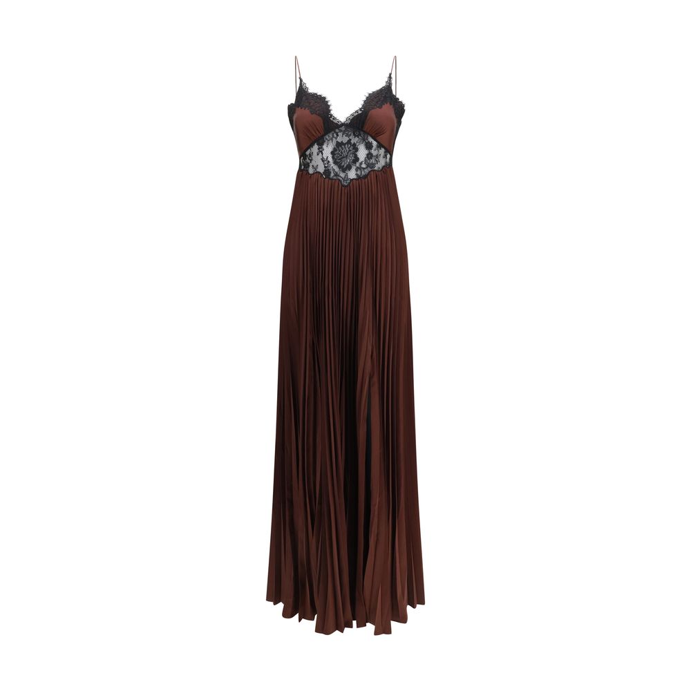 Self-Portrait Brown Polyester Casual Dress