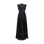 Self-Portrait Black Polyester Casual Dress