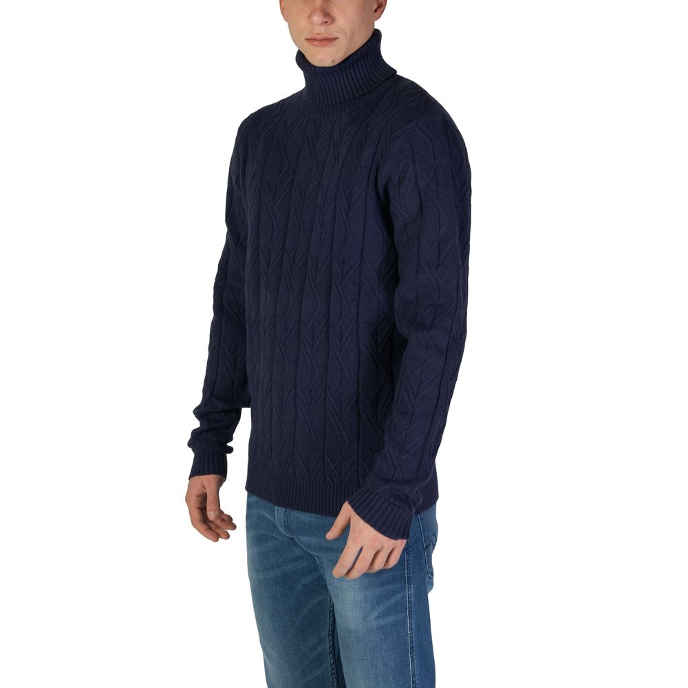 In My Hood Blue Polyester Turtleneck