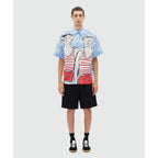MSGM Blue Cotton Blouse