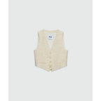 MSGM White Cotton Sleveless Jacket
