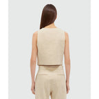 MSGM White Cotton Sleveless Jacket
