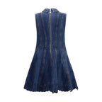 Self-Portrait Blue Cotton Casual Dress