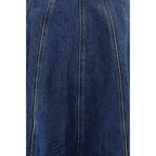 Self-Portrait Blue Cotton Casual Dress