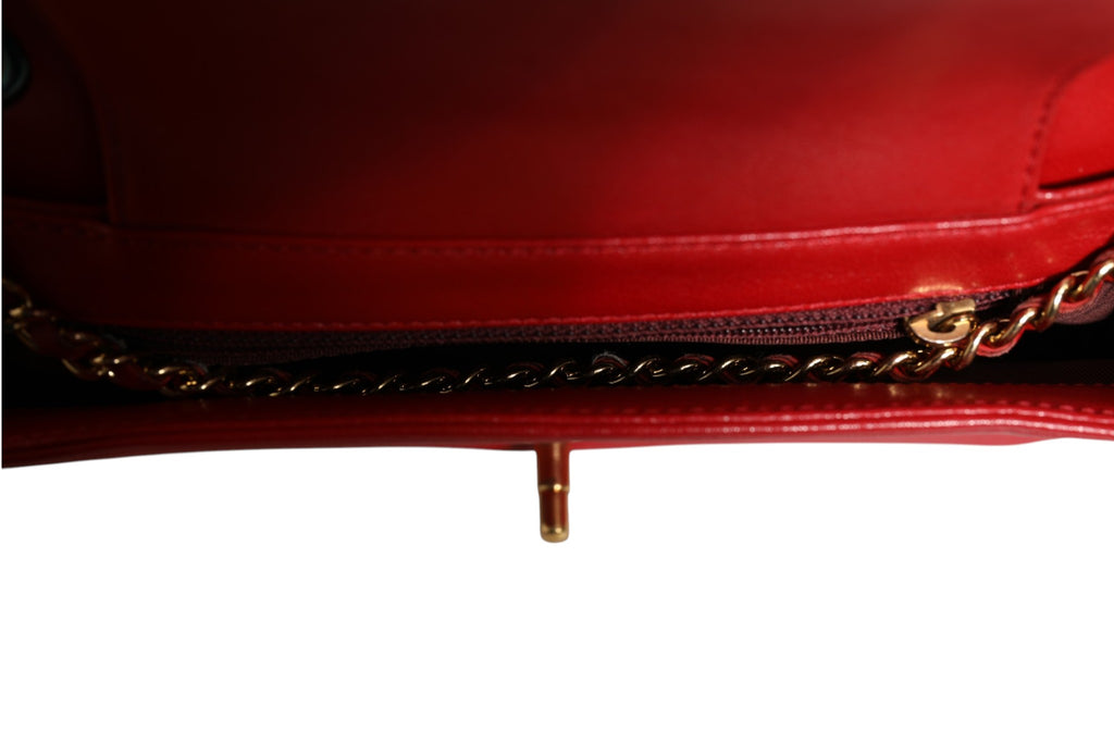 Chanel Burgundy Sheepskin Quilted Leather Mademoiselle Flap Bag