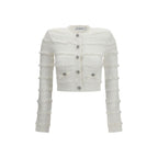 Self-Portrait White Viscose Cardigan