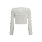 Self-Portrait White Viscose Cardigan