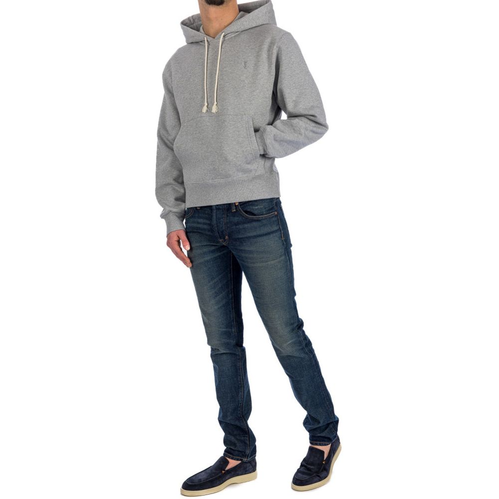 Saint Laurent Gray Cotton Sweatshirt