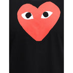 Comme Des Garçons Play Black Cotton T-Shirt