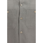 Brunello Cucinelli Bicolor Linen Dress Shirt