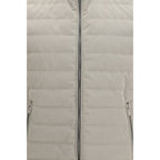 Brunello Cucinelli Gray Polyester Sleveless Jacket
