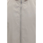 Brunello Cucinelli Gray Polyester Sleveless Jacket