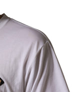 Dolce & Gabbana White Leopard Print DG Logo MenCotton T-shirt