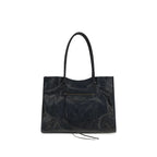 Balenciaga Black Lamb Ovis Aries Aries Shoulder Bag