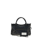 Balenciaga Black Lamb Ovis Aries Aries Shoulder Bag