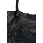 Balenciaga Black Lamb Ovis Aries Aries Shoulder Bag