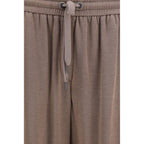 Brunello Cucinelli Brown Cotton Casual Pants