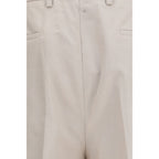 Brunello Cucinelli Beige Cotton Dress Pants