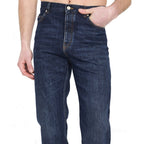 Loewe Blue Cotton Straight-Leg Jeans