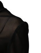 Dolce & Gabbana Black Nylon Sheer Turtleneck Jumpsuit Dress