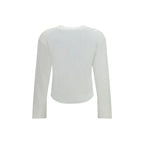 The Row White Cotton Cardigan