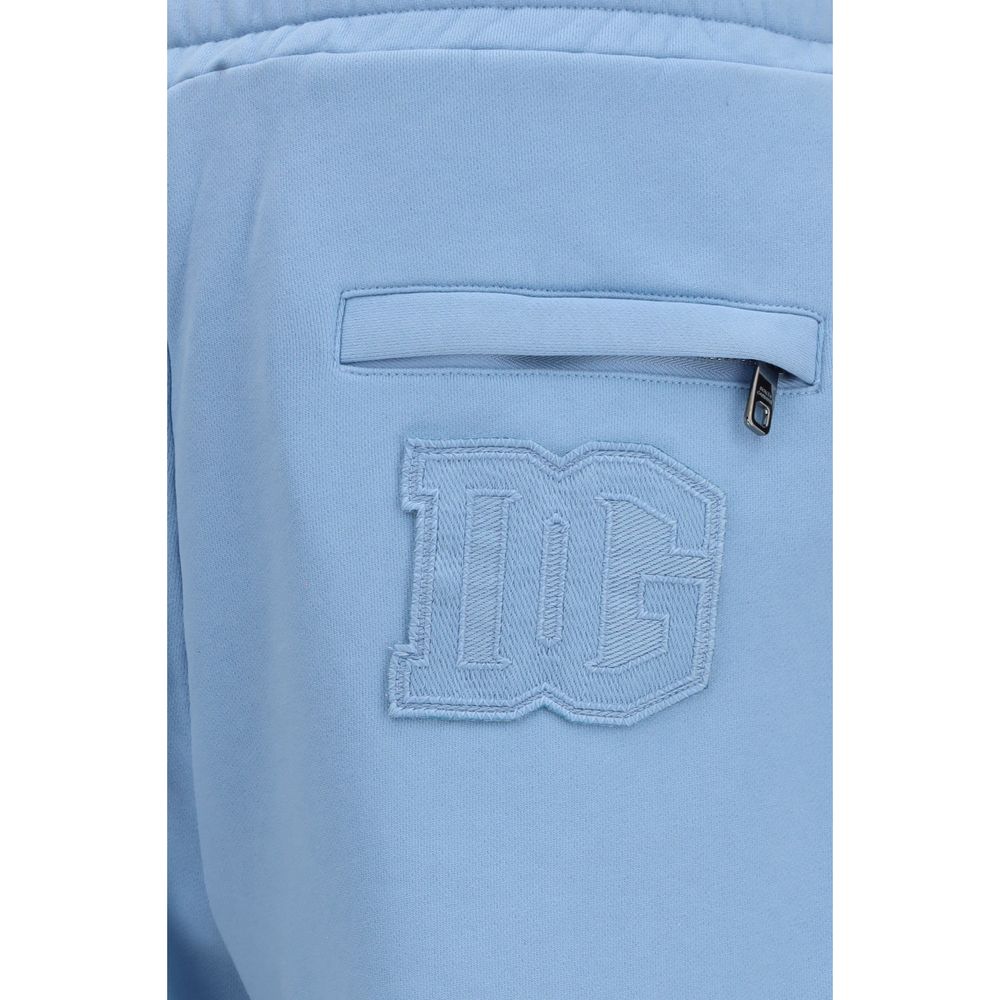 Dolce & Gabbana Blue Cotton Casual Pants